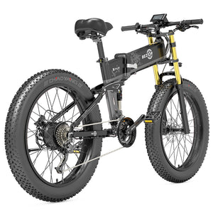 Vélo électrique Bezior X-PLUS Moteur 1500 W Batterie 48 V 17,5 Ah 26 * 4,0 pouces Vélo de montagne à gros pneus 40 km/h Vitesse maximale 200 kg Portée 130 km Écran LCD IP54 Waterroof - Noir