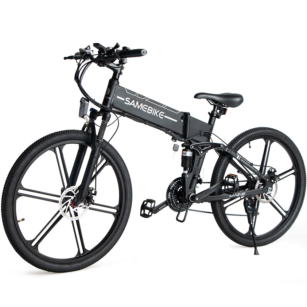Samebike LO26 II (V2) vélo électrique 35km/h batterie Lithium 48V 500W VTT pliant E-bike. Jantes 26 pouces - noir