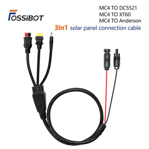 Câble de connexion de panneau solaire FOSSiBOT 3 en 1 MC4