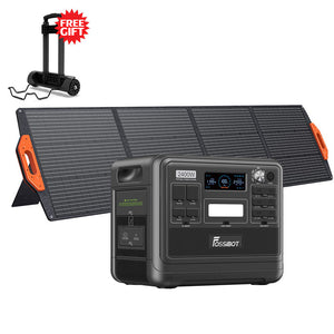 FOSSiBOT F2400 Centrale électrique portable, batterie LiFePO4 2048 Wh, générateur solaire de sortie 2400 W, 3 x AC RV voiture USB